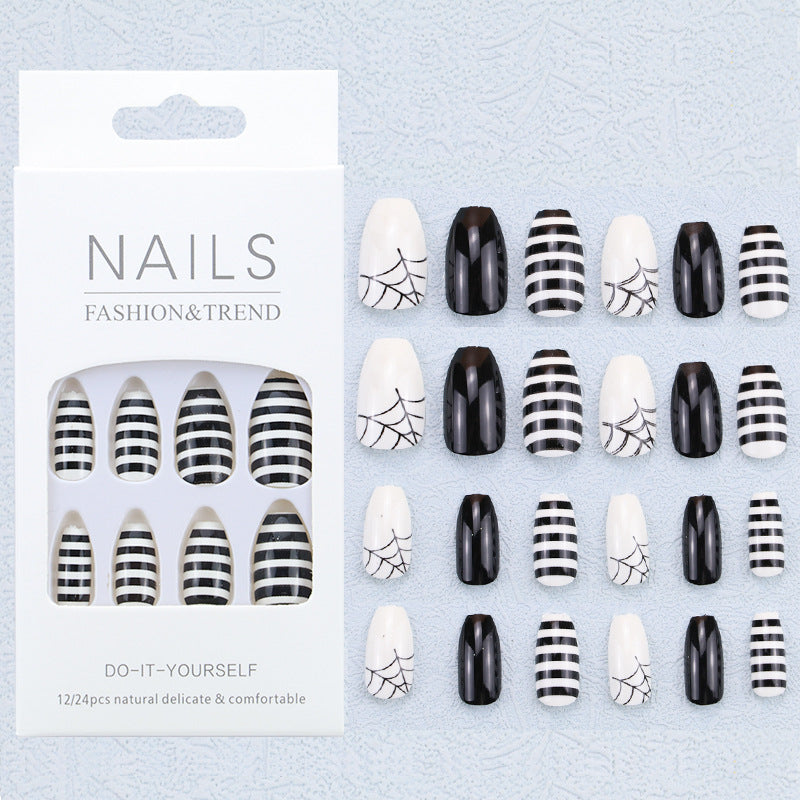 Artistic Graphic Press-On Nail Set Bowlift
