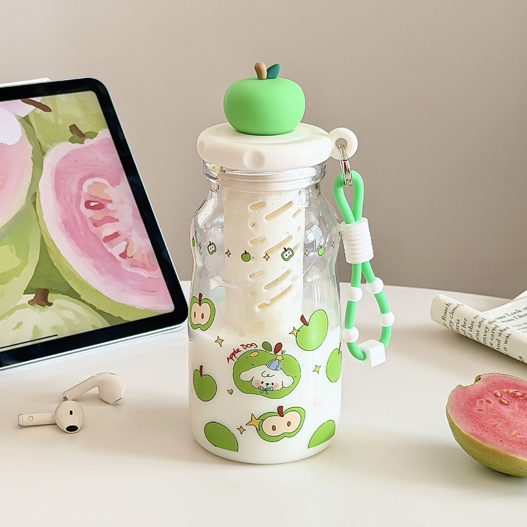 Women's Fruit Infuser Bottle with Practical Spout Stop Bowlift
