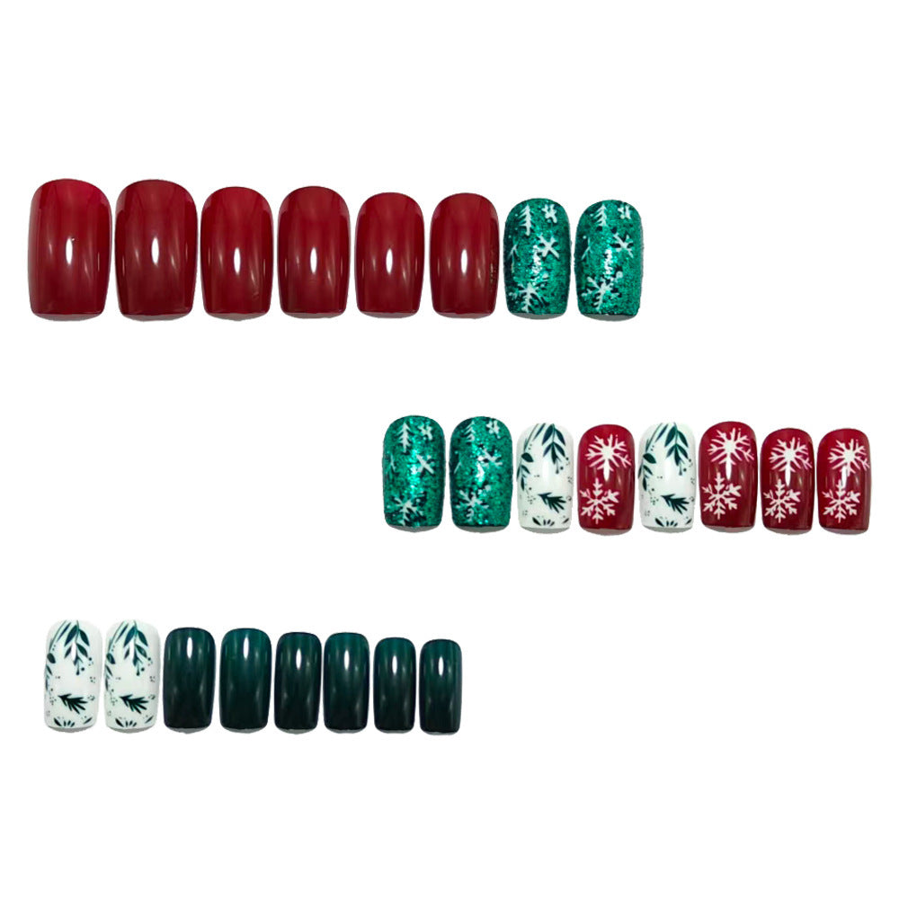 Festive artificial nails with Christmas motifs Bowlift