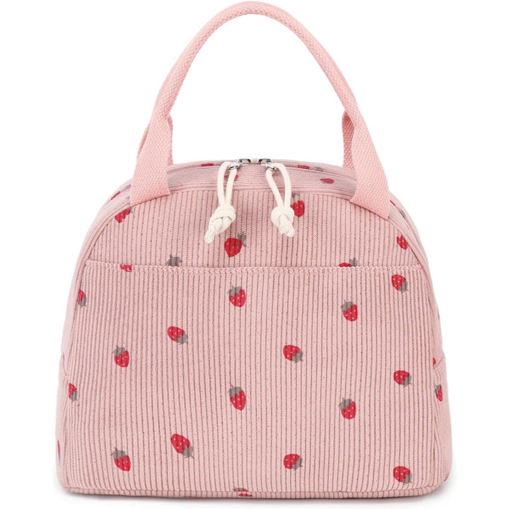 Insulated Strawberry Print Lunch Bag Bowlift