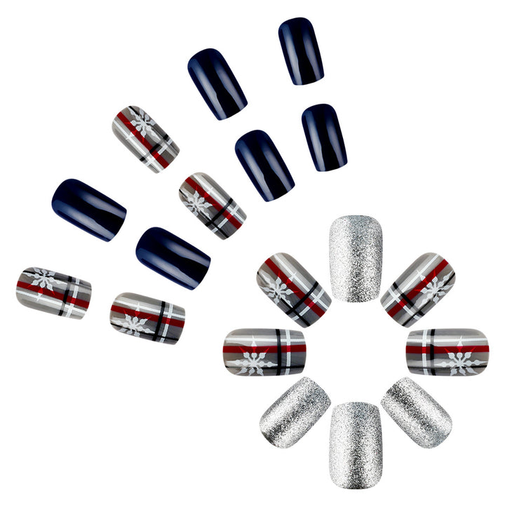 Elegant Textured Press-On Nails Bowlift