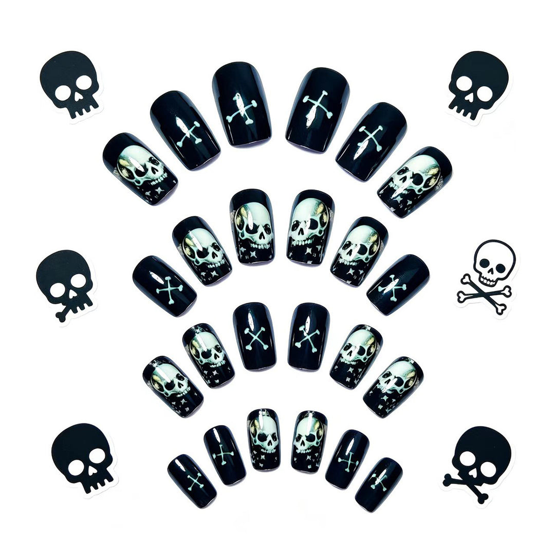 Creative Art Nails in Skull Design Bowlift