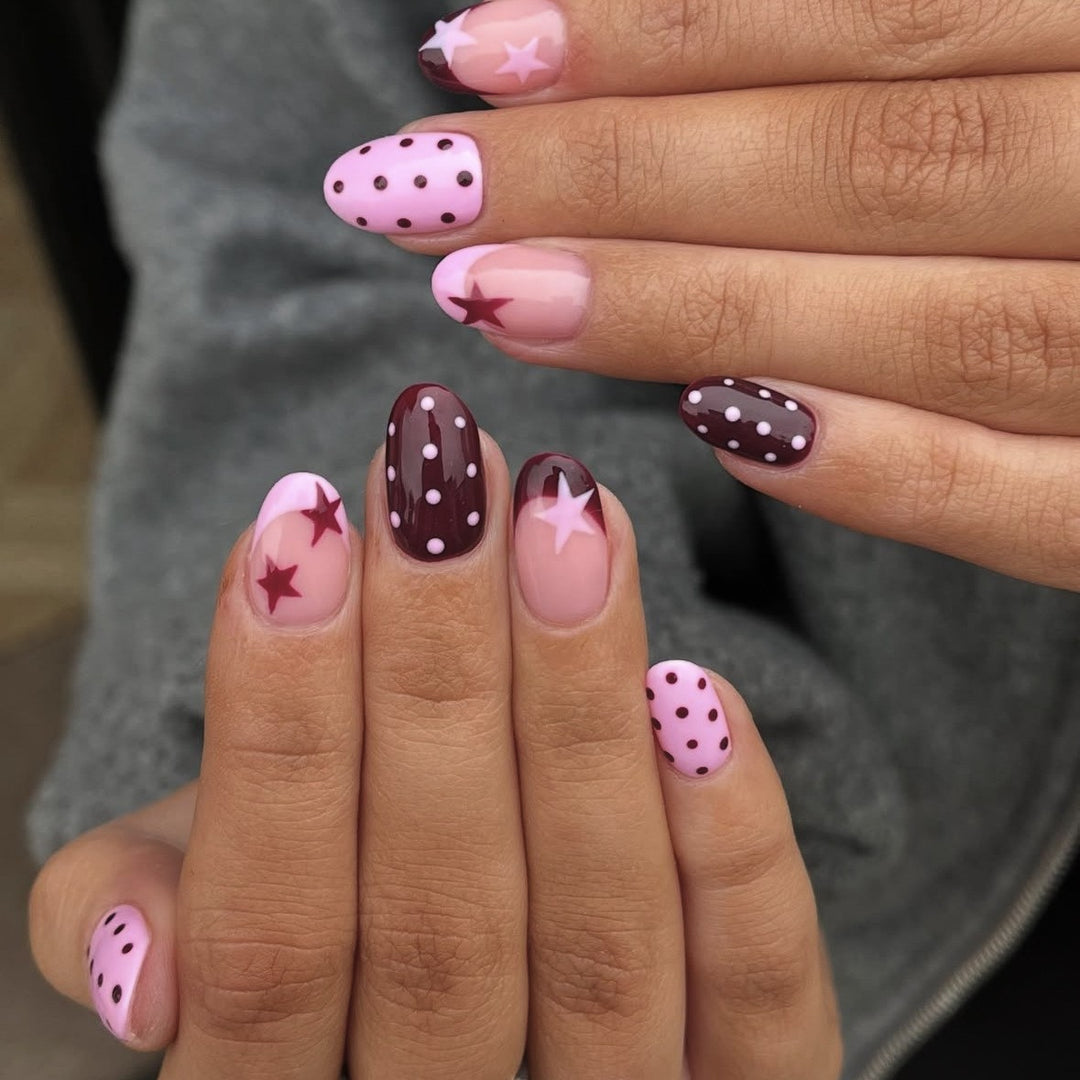 Elegant Floral Bow Press-On Nail Tips Bowlift