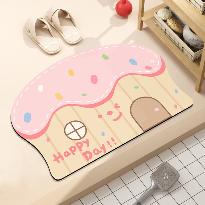 Playful Hamburger-Themed Bath Mat Bowlift