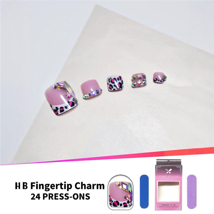 Decorative 3D Press-On Nail Art Set Bowlift
