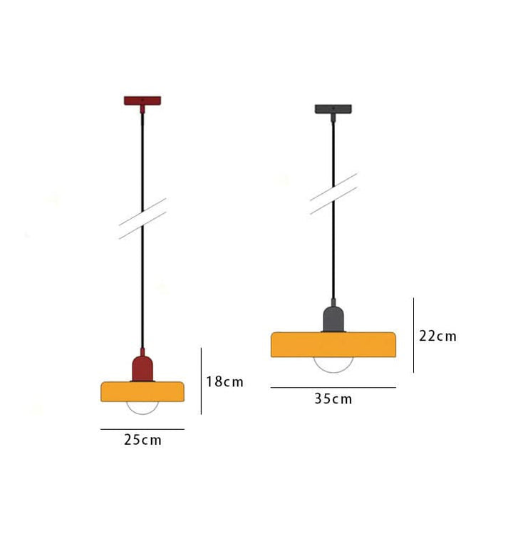 BowLift | Bauhaus Colored Glass Pendant Light