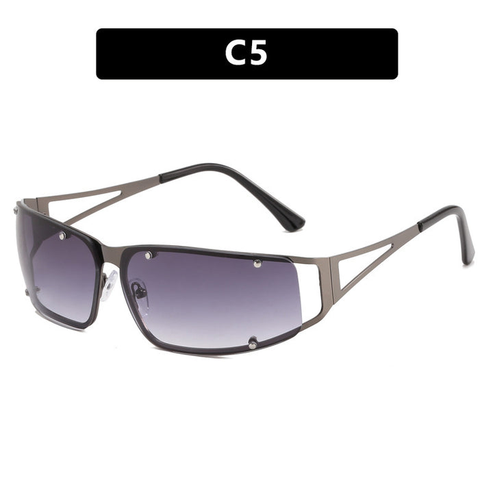Women's fashionable sunglasses with futuristic design and exquisite metal frame Bowlift