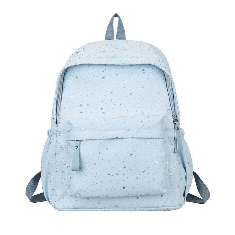 Girls' Star Patterned School Backpack Bowlift