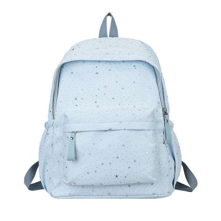Girls' Star Patterned School Backpack Bowlift