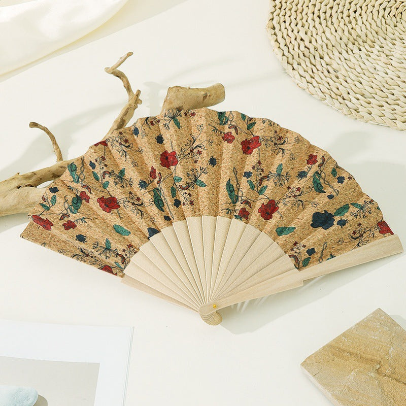 Women's handmade fan with floral motifs Bowlift