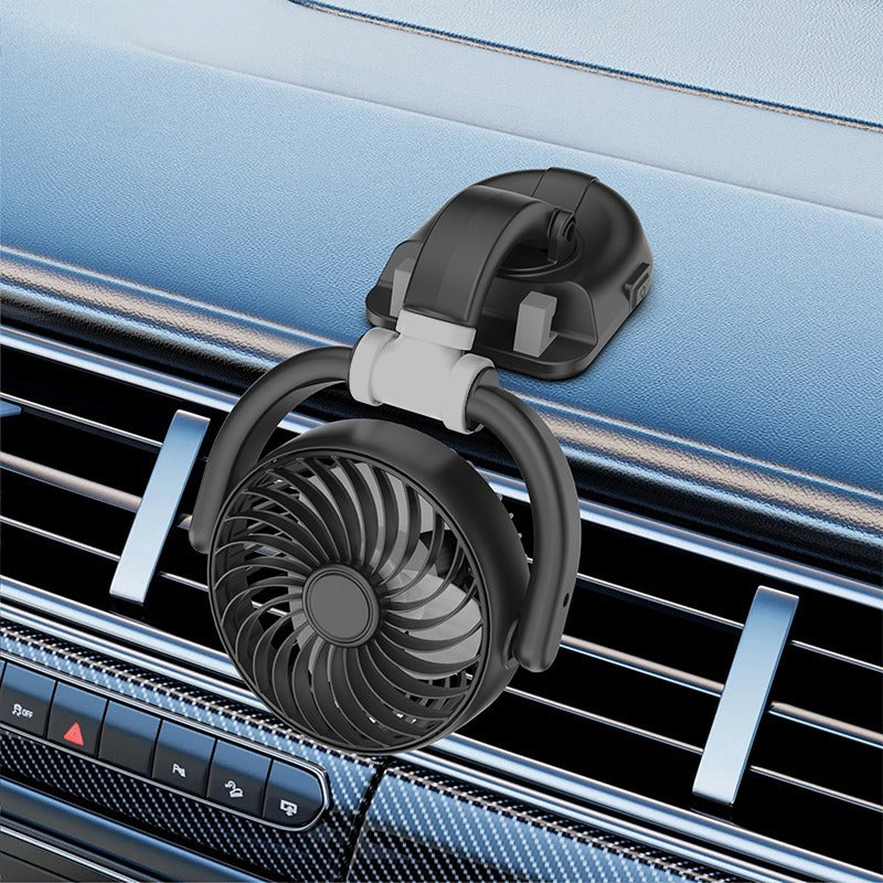 Unisex Dual-Head Adjustable Dashboard Fan Bowlift