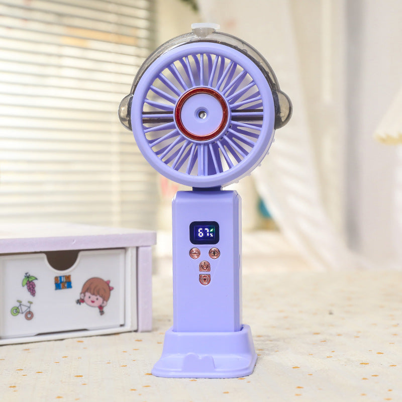 Women Portable Water Sprayer Fan with Digital Control Bowlift