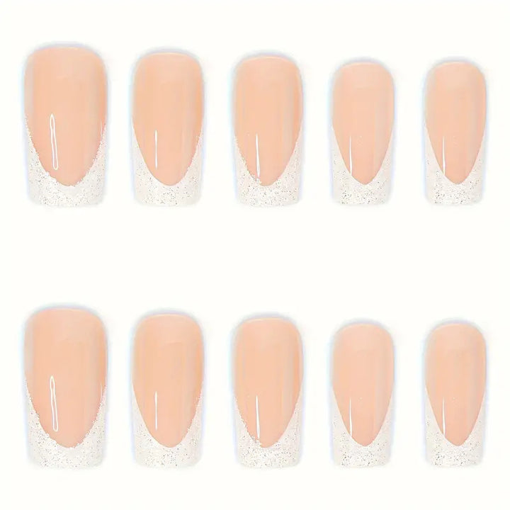 Decorative Glitter-Accent Press-On Nails Bowlift