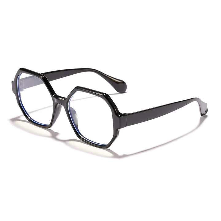 Women's fashionable sunglasses with hexagonal frame and UV protection Bowlift