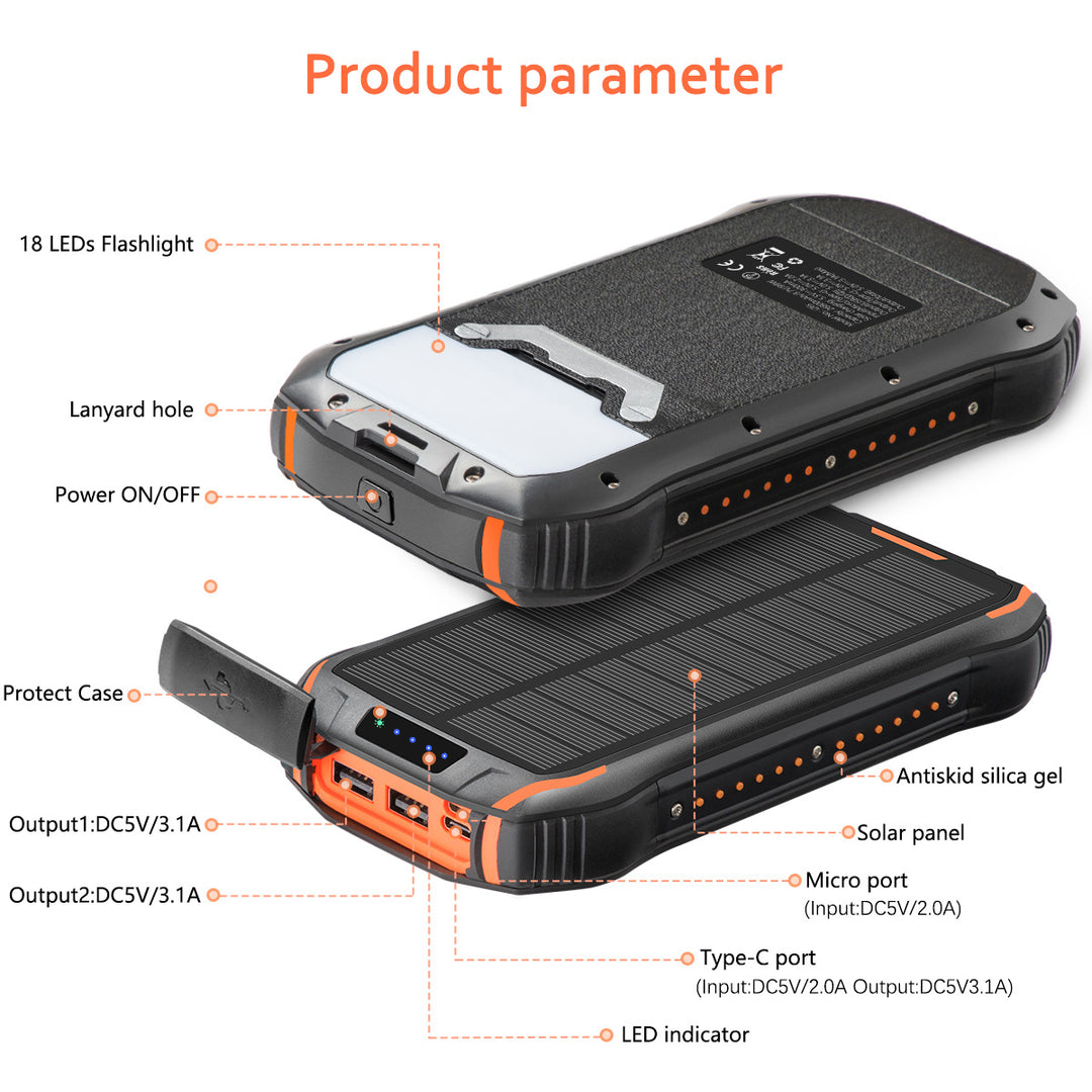 Solar power bank with high storage capacity and IP66 protection Bowlift