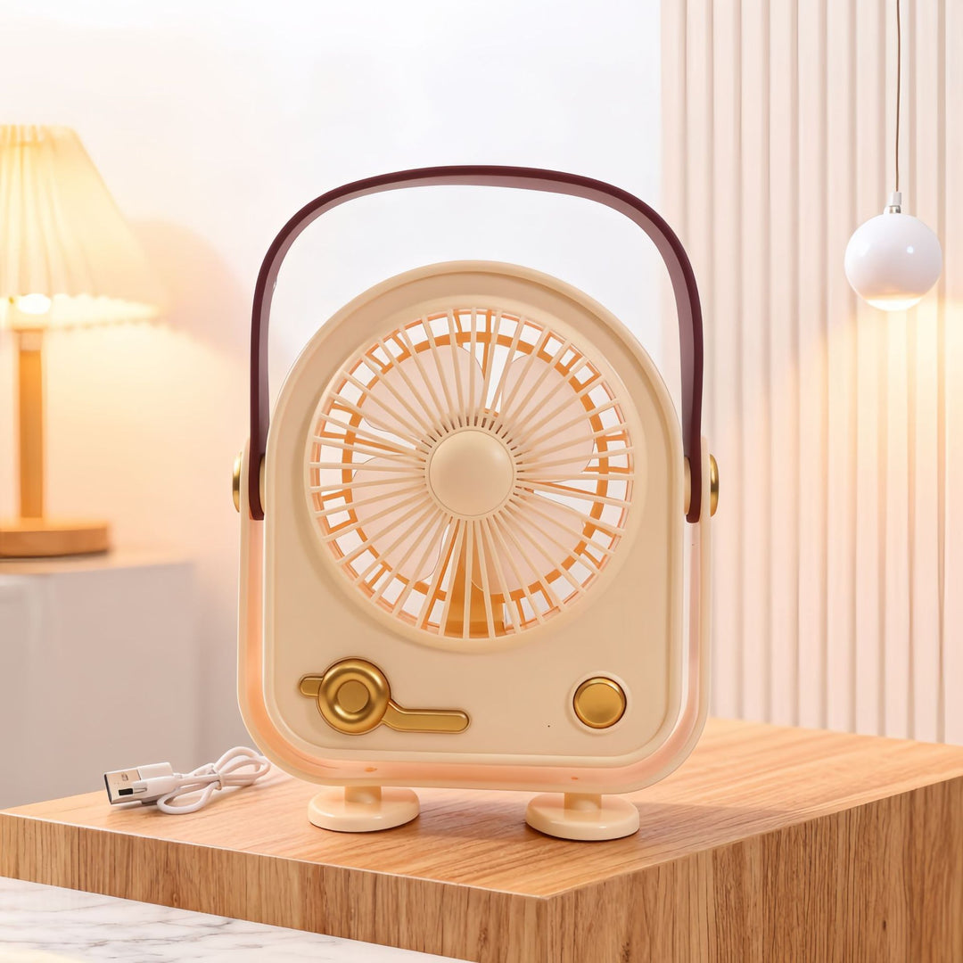 Ladies Portable Retro Fan Bowlift