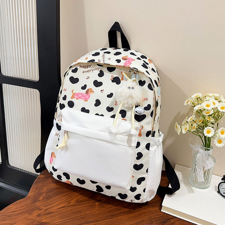 Cute Cartoon Dog Print Backpack