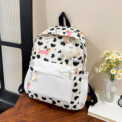 Cute Cartoon Dog Print Backpack