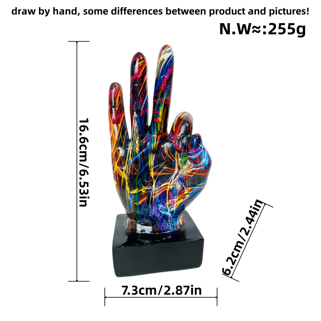 Stylish hand sculptures with colorful design Bowlift