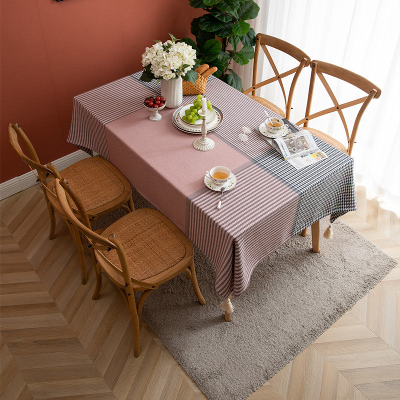 Elegant Striped Tablecloth