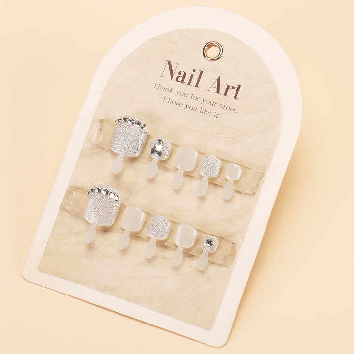 Glittering Press-On Nail Art Set Bowlift