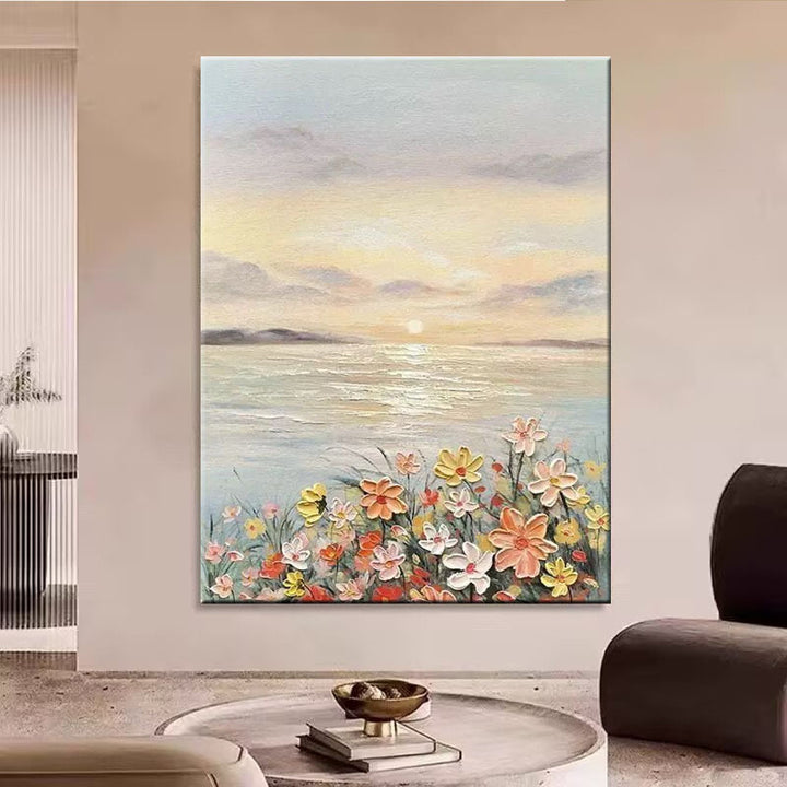 Scenic Floral Landscape Canvas Art