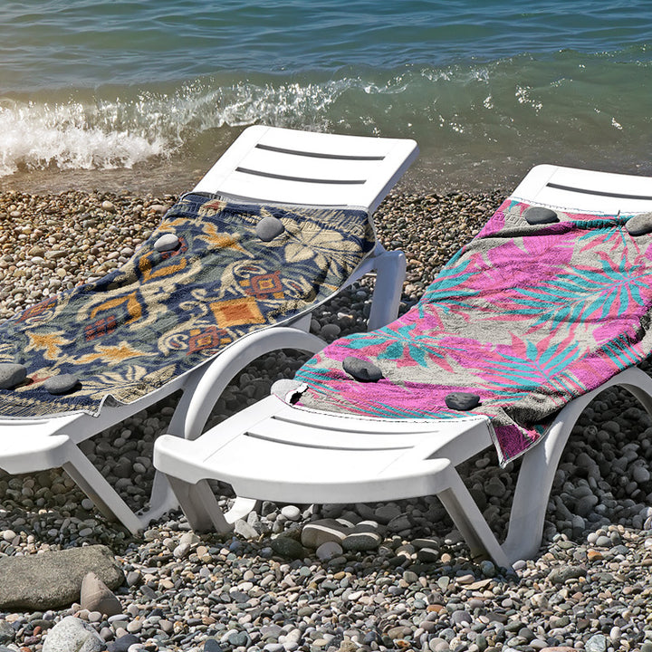 Beach towel made of skin-friendly microfiber with a creative pattern mix Bowlift