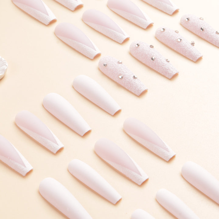 Premium Rhinestone-Embellished Stiletto Press-On Nails Bowlift