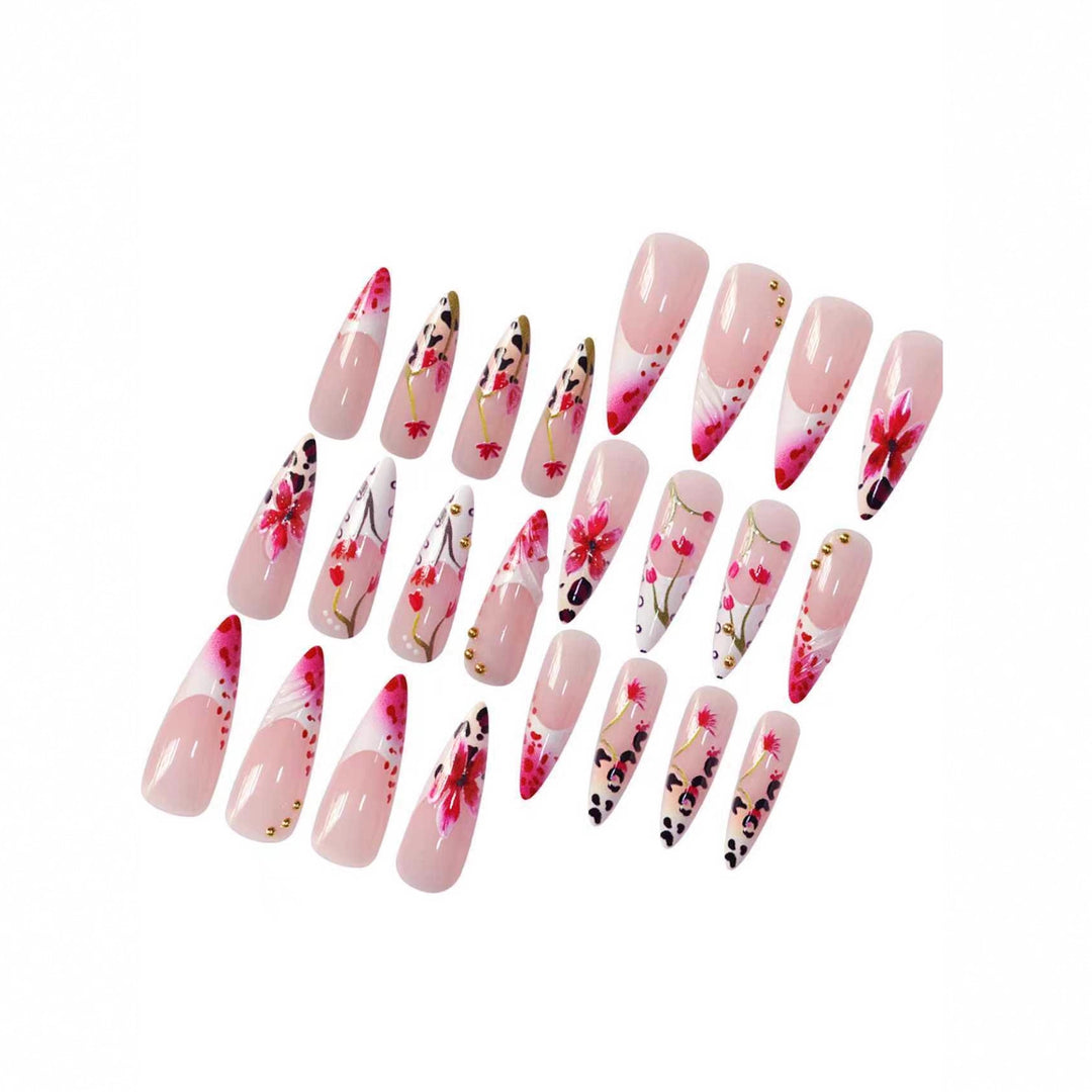 Floral Art Acrylic Nail Extensions Bowlift 1789447284