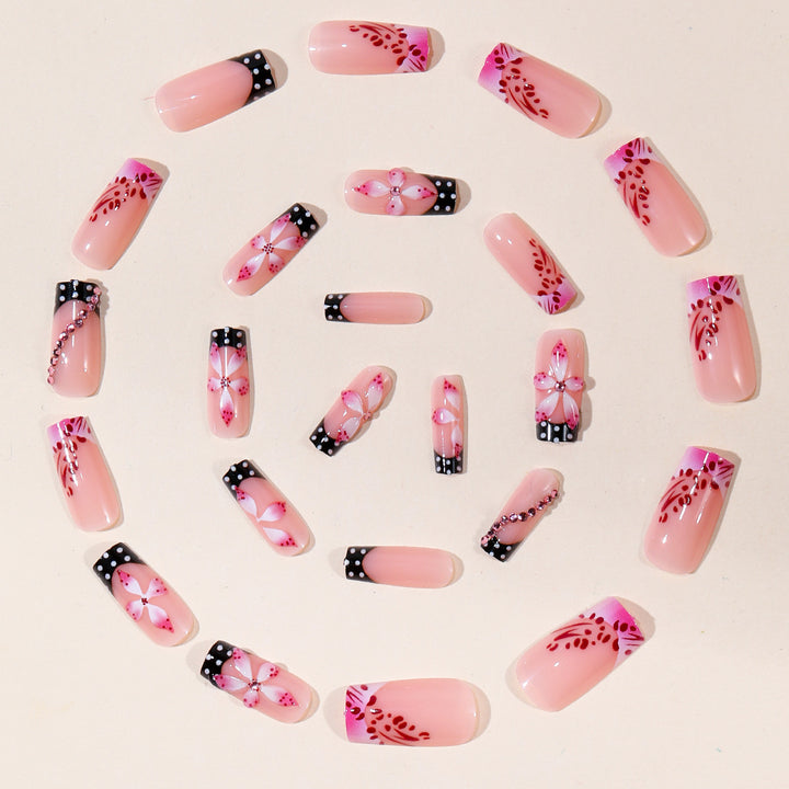 3D Floral Nail Art Extensions Bowlift