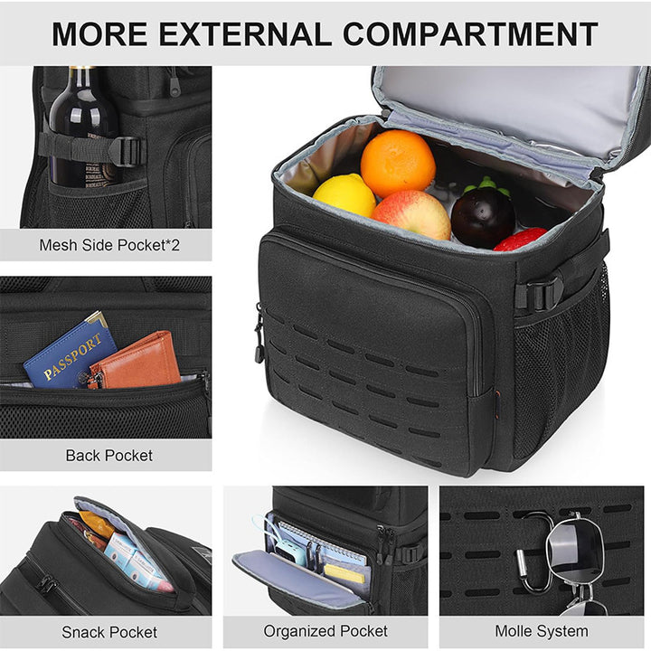 Multifunctional Tactical Backpack with Modular Compartments Bowlift
