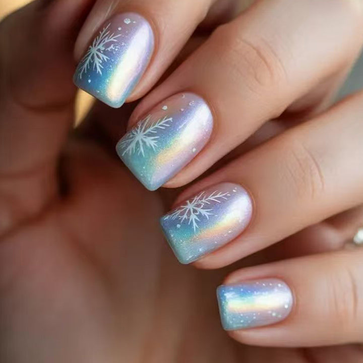 Artistic Winter Wonderland Nail Art Bowlift