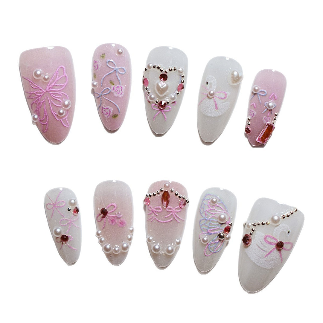 Elegant Decorative Press-On Nails Bowlift
