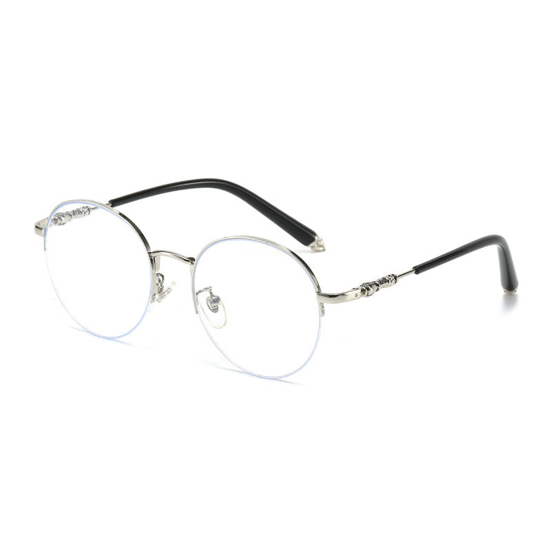Women's round sunglasses with elegant metal frame and comfortable nose pads Bowlift