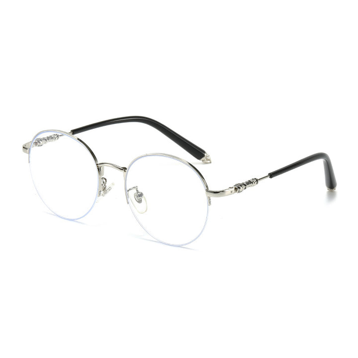 Women's round sunglasses with elegant metal frame and comfortable nose pads Bowlift