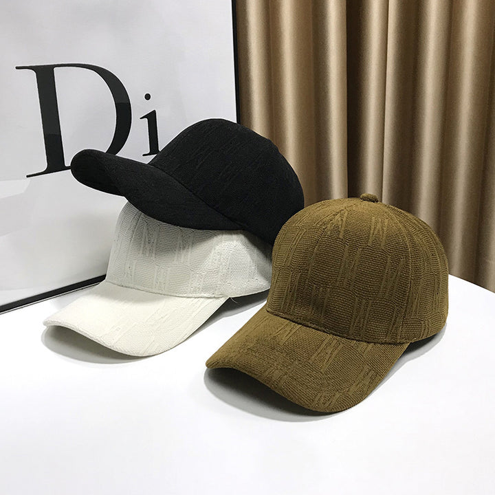 Women's Textured Fabric Baseball Cap Bowlift