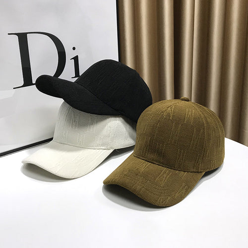 Women's Textured Fabric Baseball Cap Bowlift