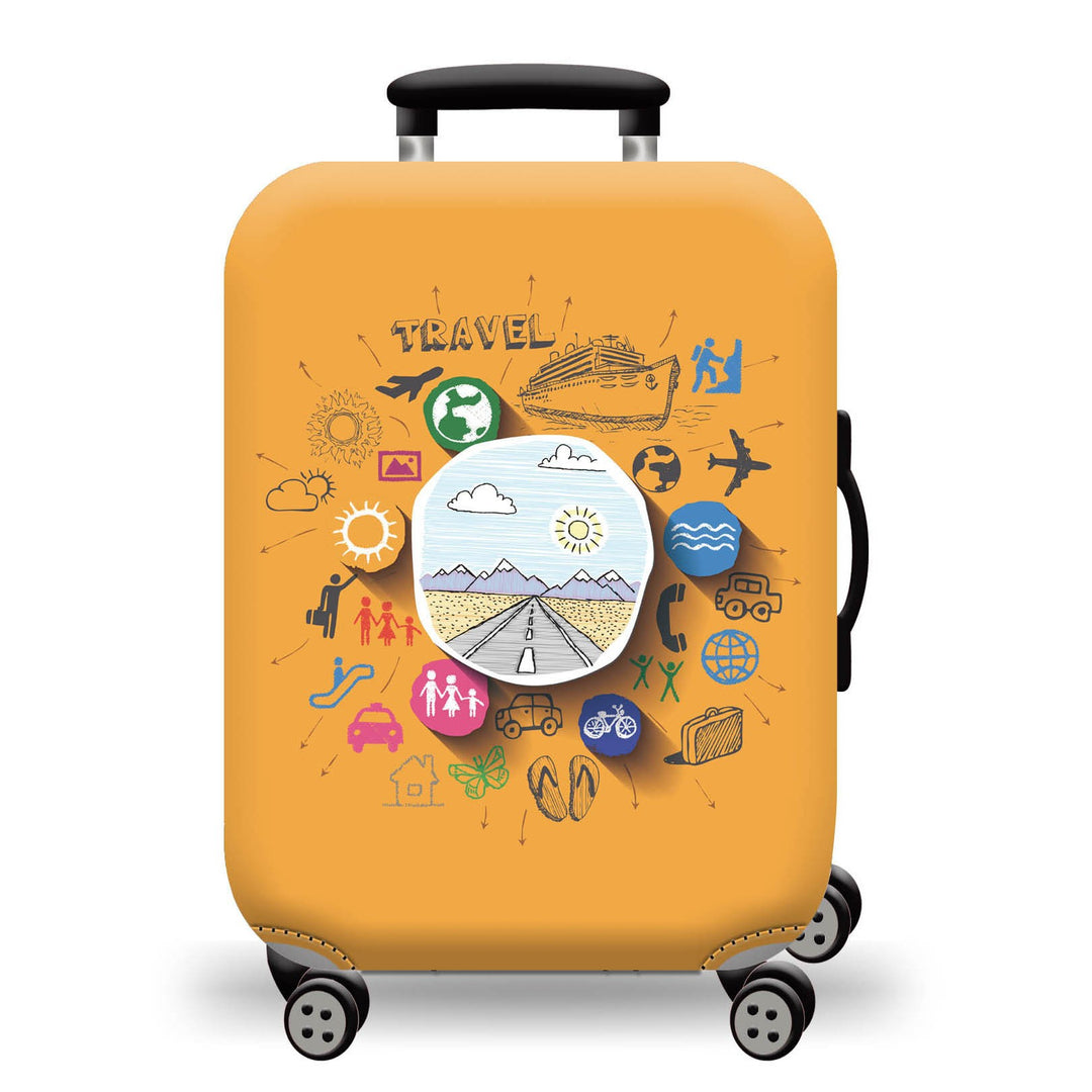 Unisex Hard-shell suitcase with stunning mountain landscape design Bowlift