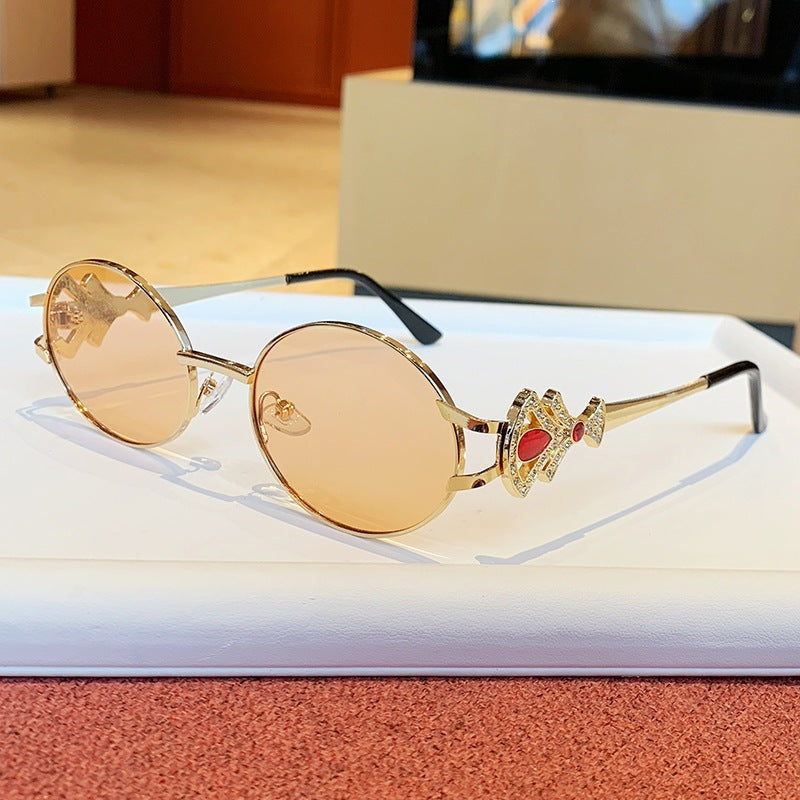 Ladies elegant rectangular sunglasses with glamorous embellishments Bowlift
