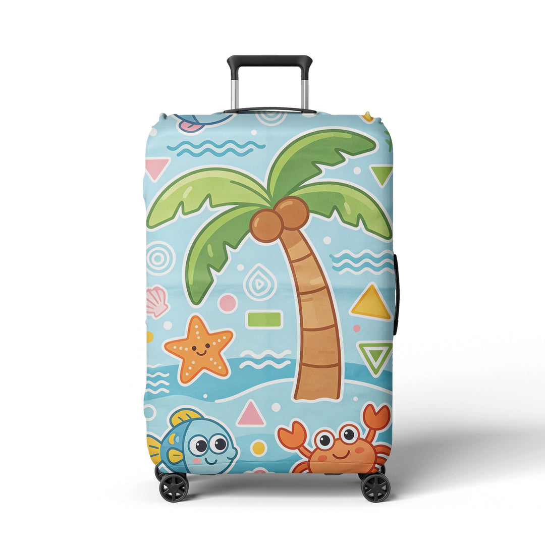 Women's suitcase cover with cheerful Bowlift motif