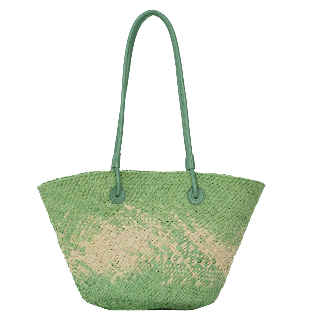 Elegant Rattan-Style Handbag with Double Handle Bowlift