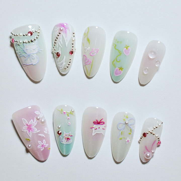Thematic Artisan Press-On Nail Set Bowlift
