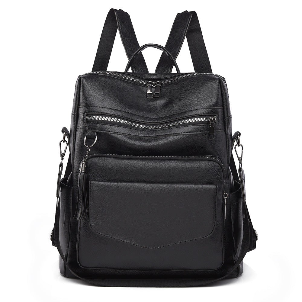 Vintage-Inspired Leather Backpack Bowlift