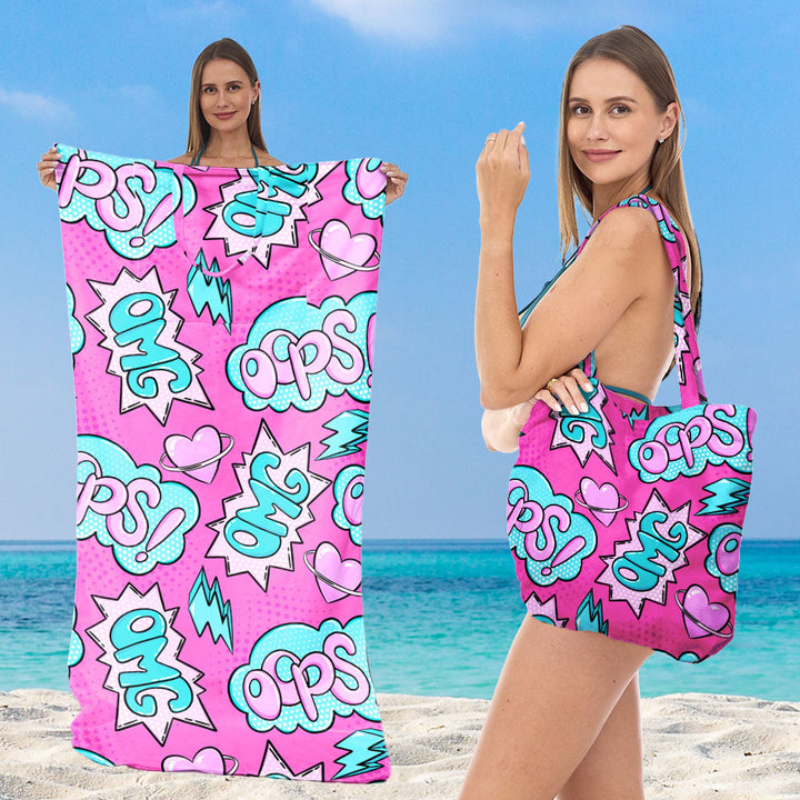 Beach towel with creative sea turtle pattern Bowlift