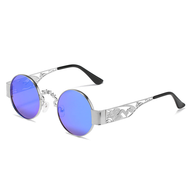 Women's artistic round sunglasses with elegant filigree frame Bowlift