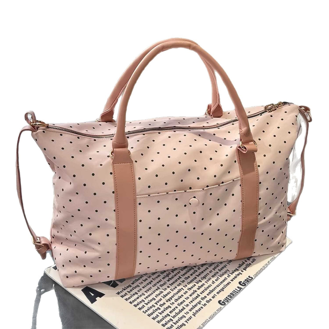 Stylish Polka Dot Travel Duffel Bag Bowlift
