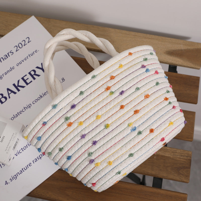 Decorative cotton basket bag Bowlift