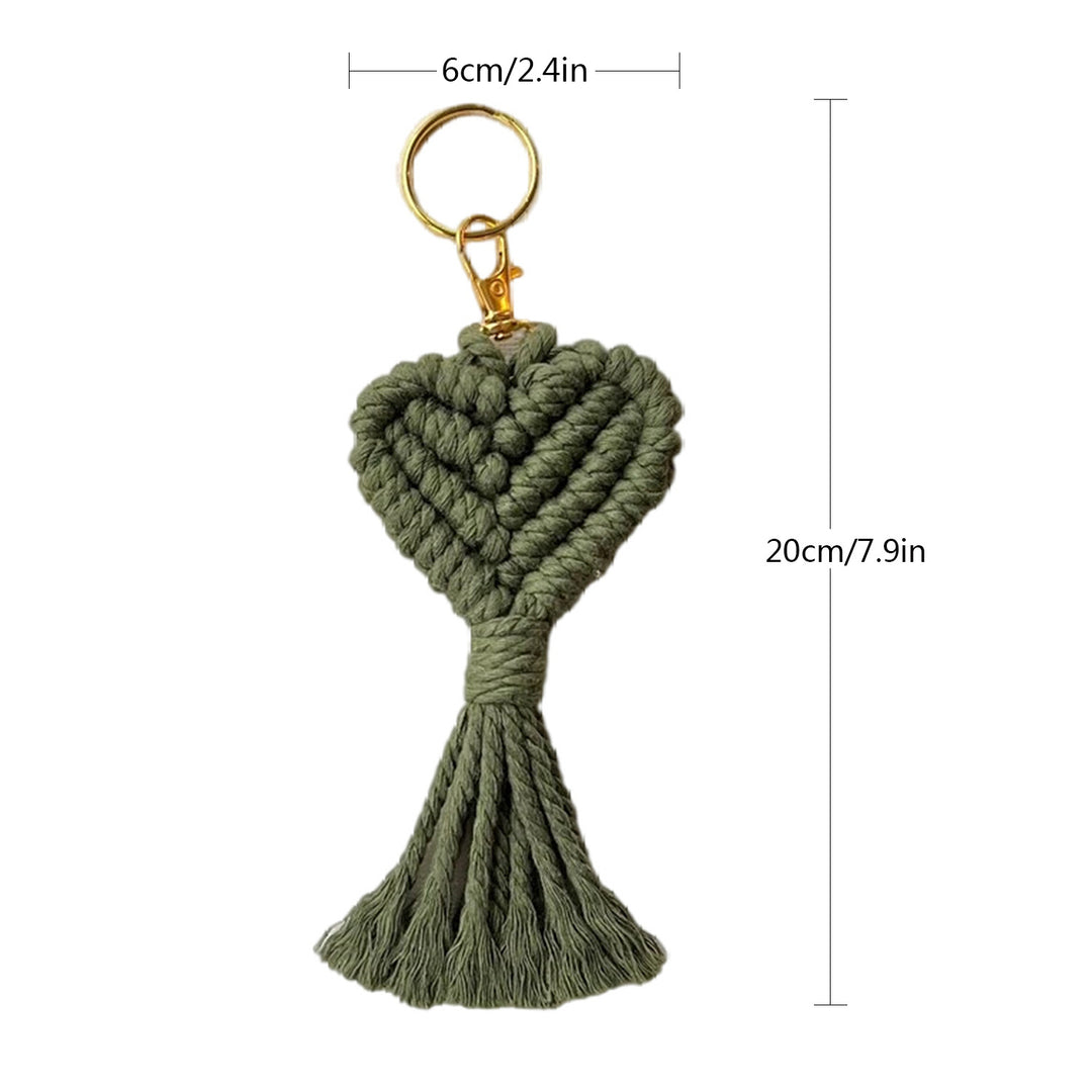 Macrame Heart Keychain Holder Bowlift