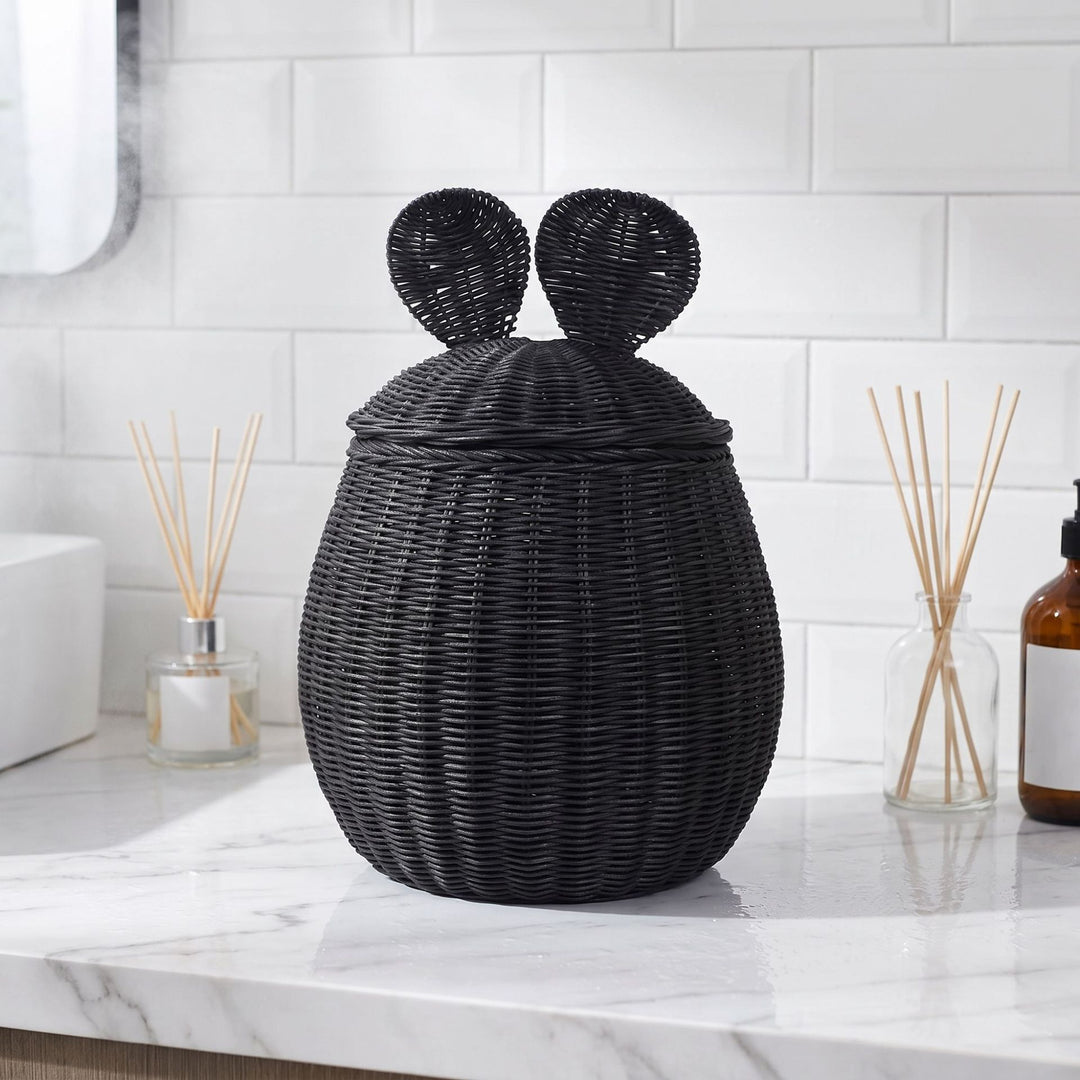 Playful storage basket with lid and ear design Bowlift