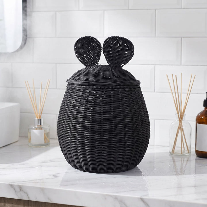 Playful storage basket with lid and ear design Bowlift
